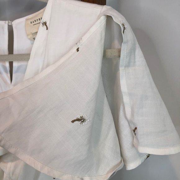 đť…şwhite romper with palm trees - Picture 4 of 17